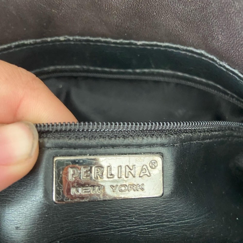 Vintage Perlina New York Leather Crossbody
Messenger Travel Bag Dark Brown - Picture 10 of 11